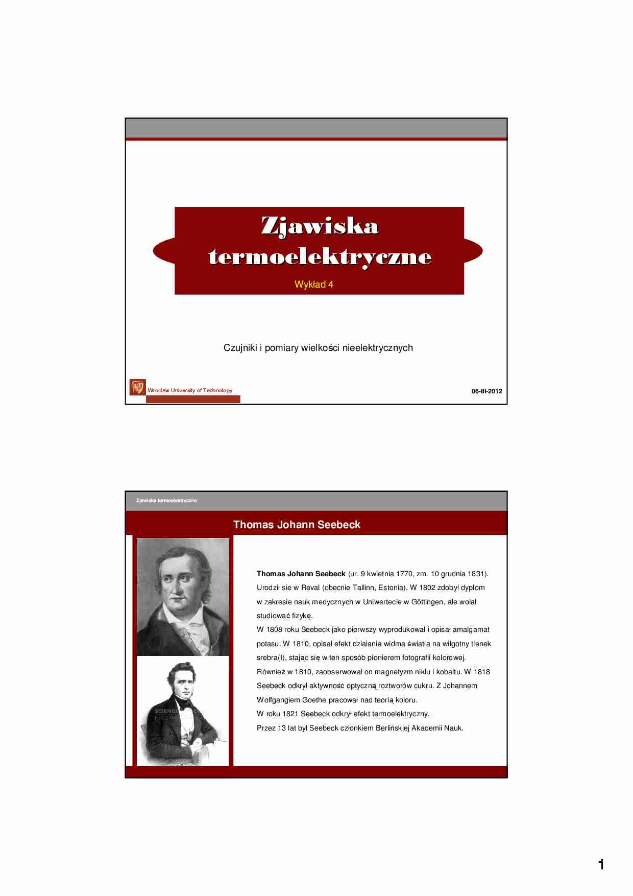 Czujniki - wykład 4 - strona 1