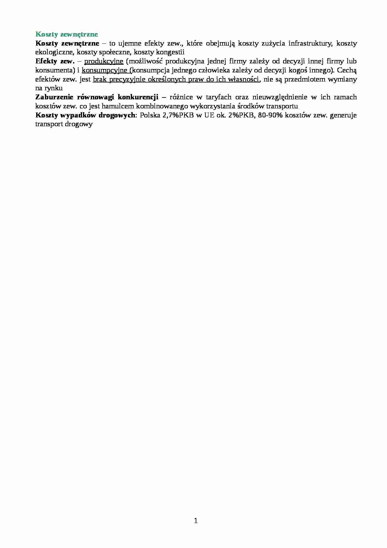 Koszty zewnętrzne - omówienie - strona 1