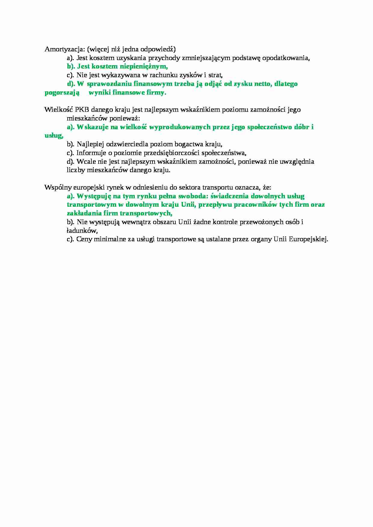Amortyzacja i wielkość PKB - test - strona 1