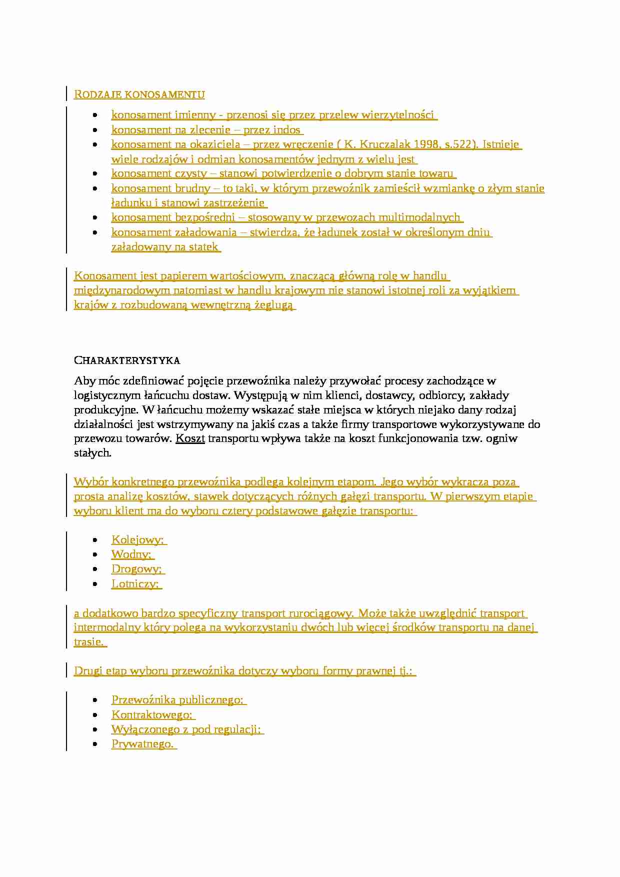 Rodzaje konosamentu - strona 1