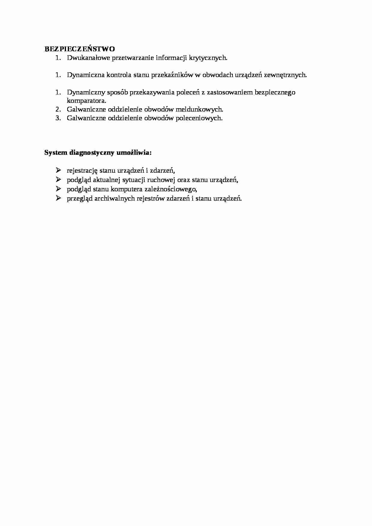 Dwukanałowe przetwarzanie informacji krytycznych. - strona 1