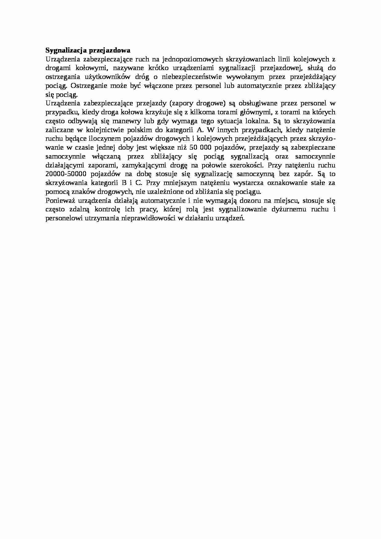 Sygnalizacja przejazdowa - strona 1