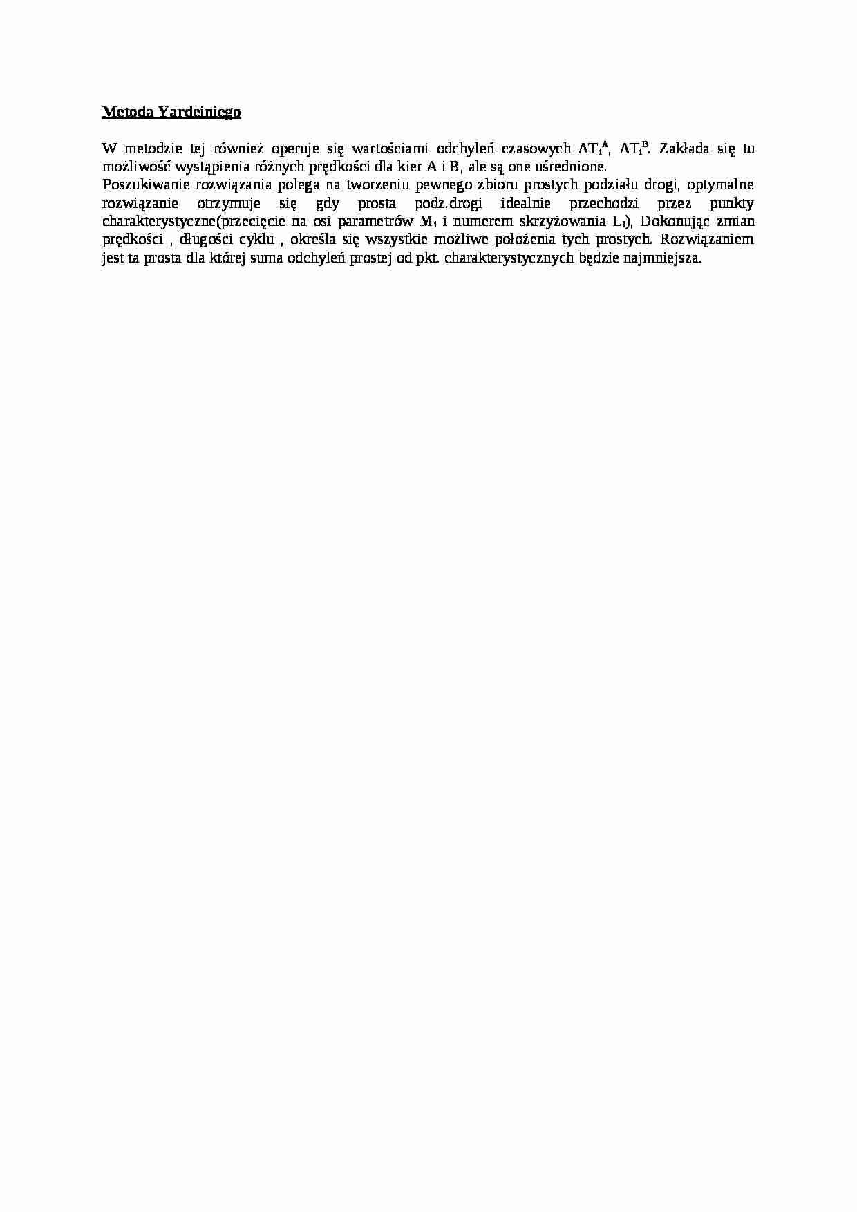 Metoda Yardeiniego - opis - strona 1