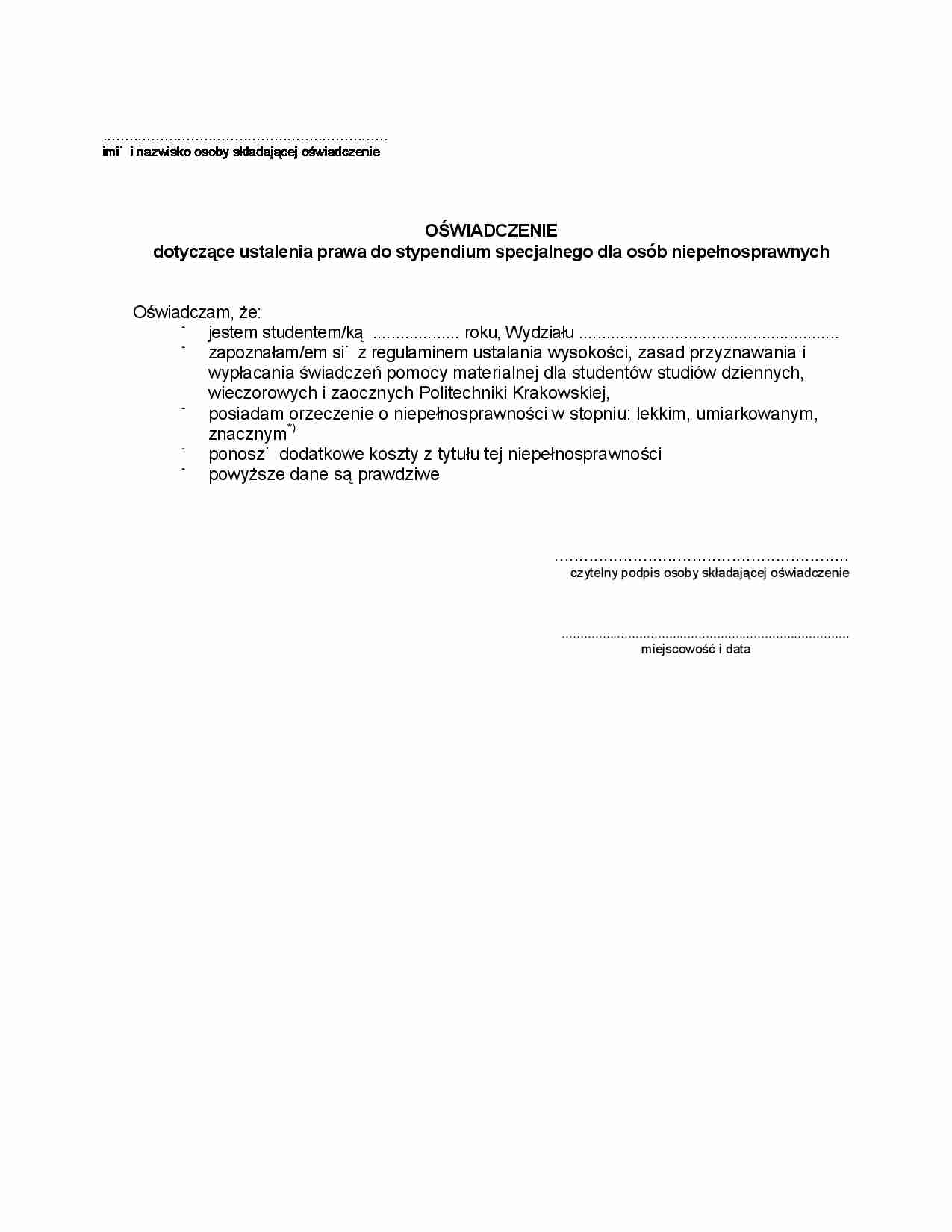 Papiery do złożenia do stypendium - strona 1