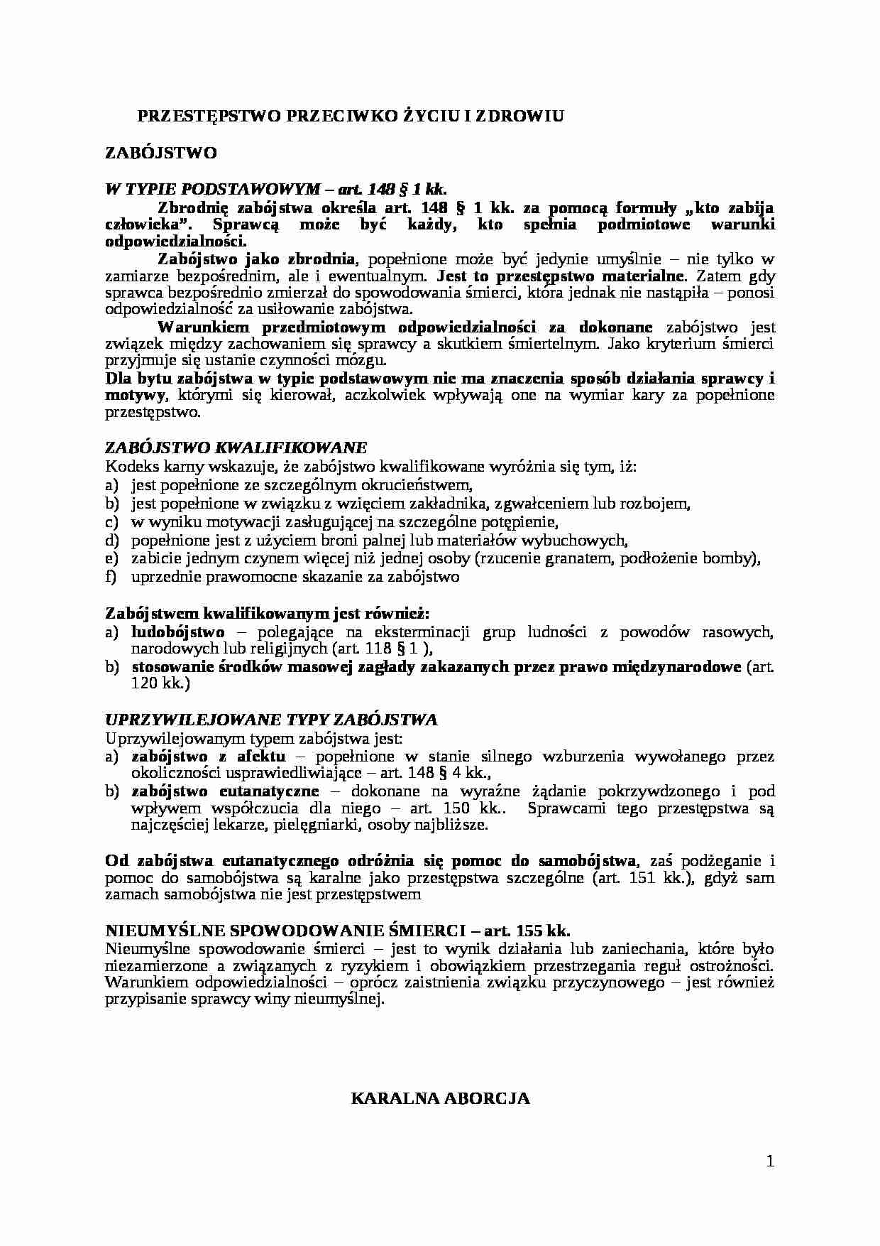 prawo karne - przestępstwa - strona 1