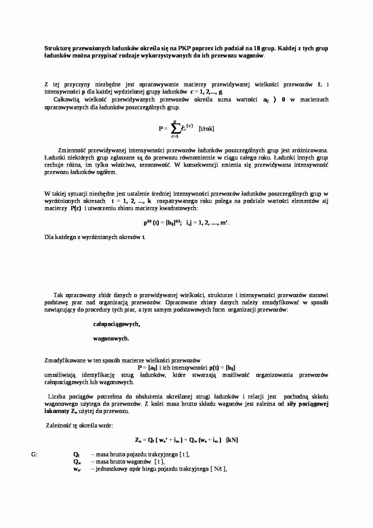 Struktura przewożonych ładunków - omówienie - strona 1