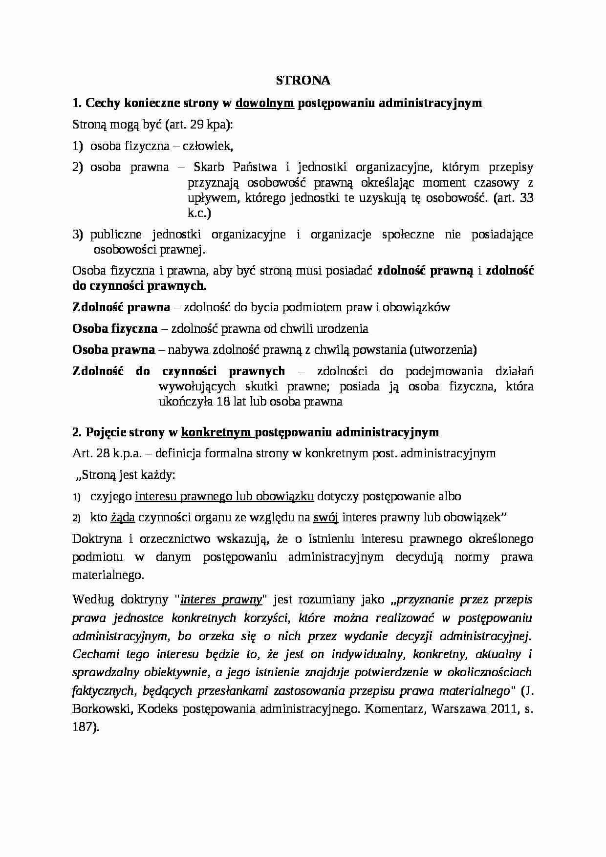 Postępowanie administracyjne - strona - strona 1