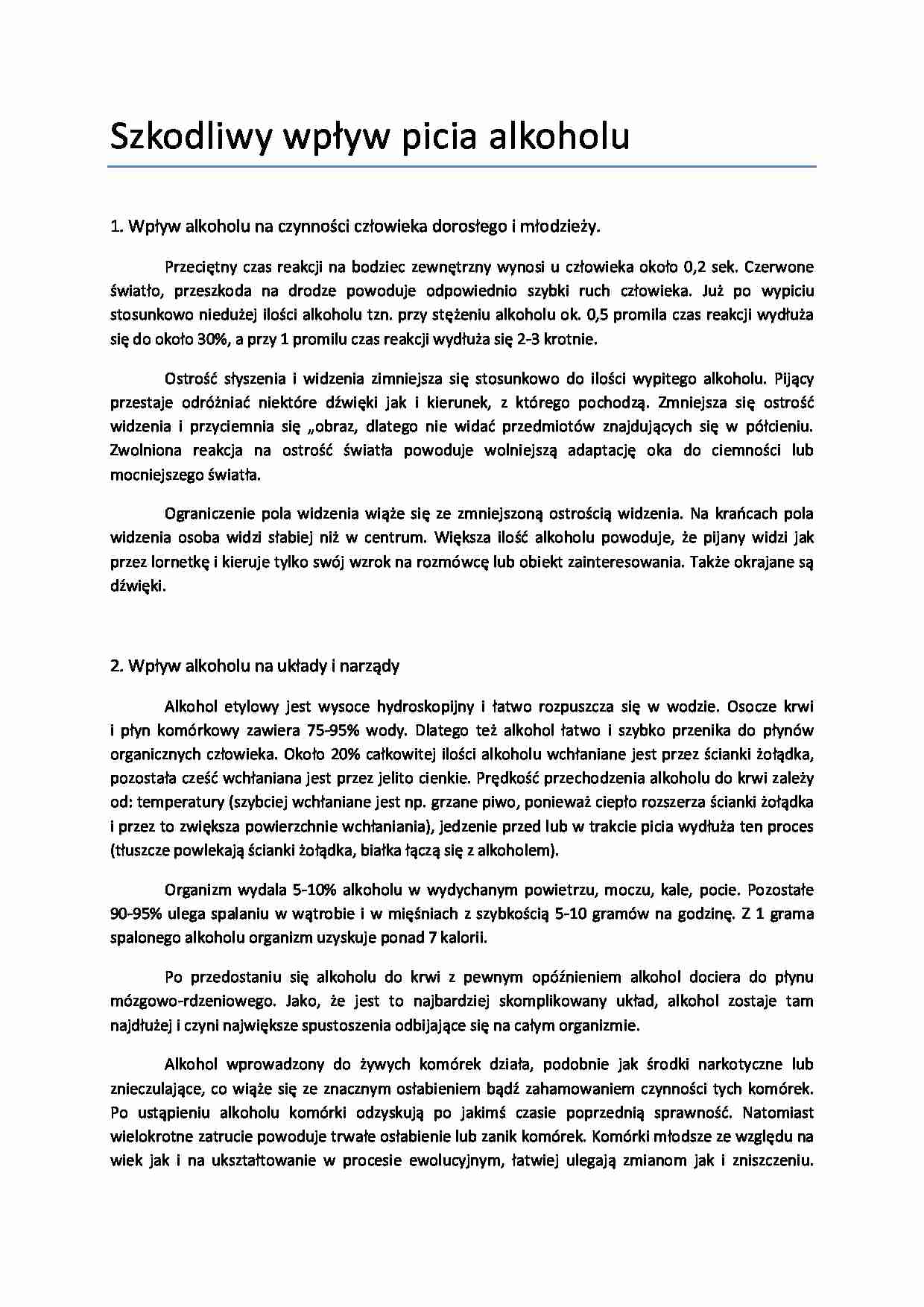 Szkodliwy wpływ picia i palenia - strona 1