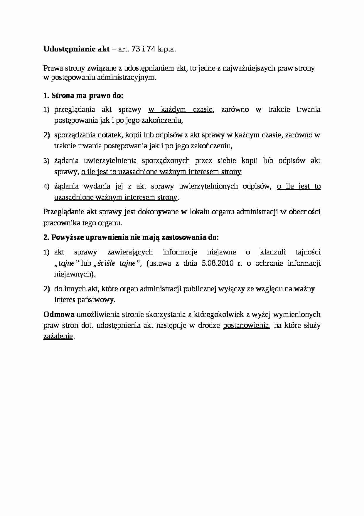 Udostępnianie akt  - omówienie  - strona 1