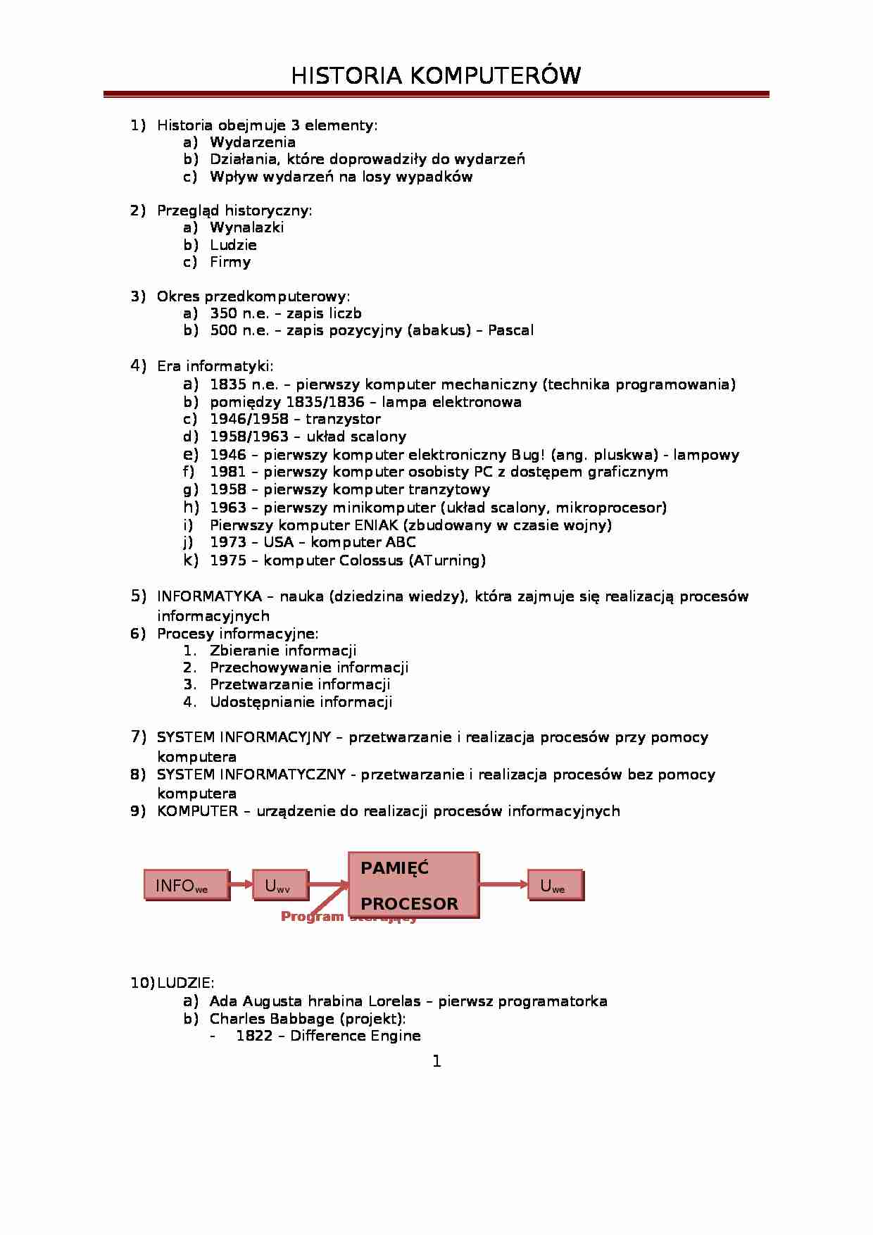 Technologia Informacyjna - strona 1