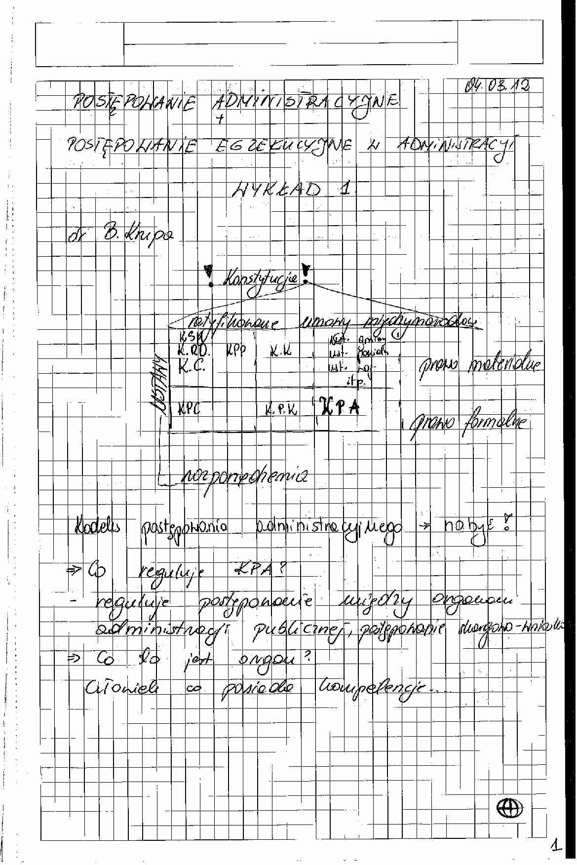 Postępowanie egzekucyjne w administracji - wykład - strona 1