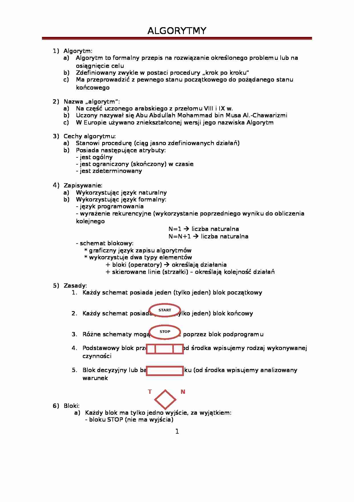 Technologia Informacyjna - strona 1