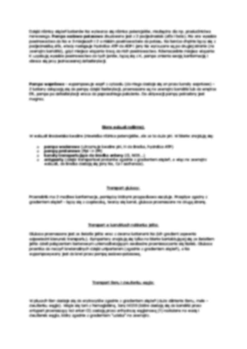 Transport przez błony - wykład - strona 2