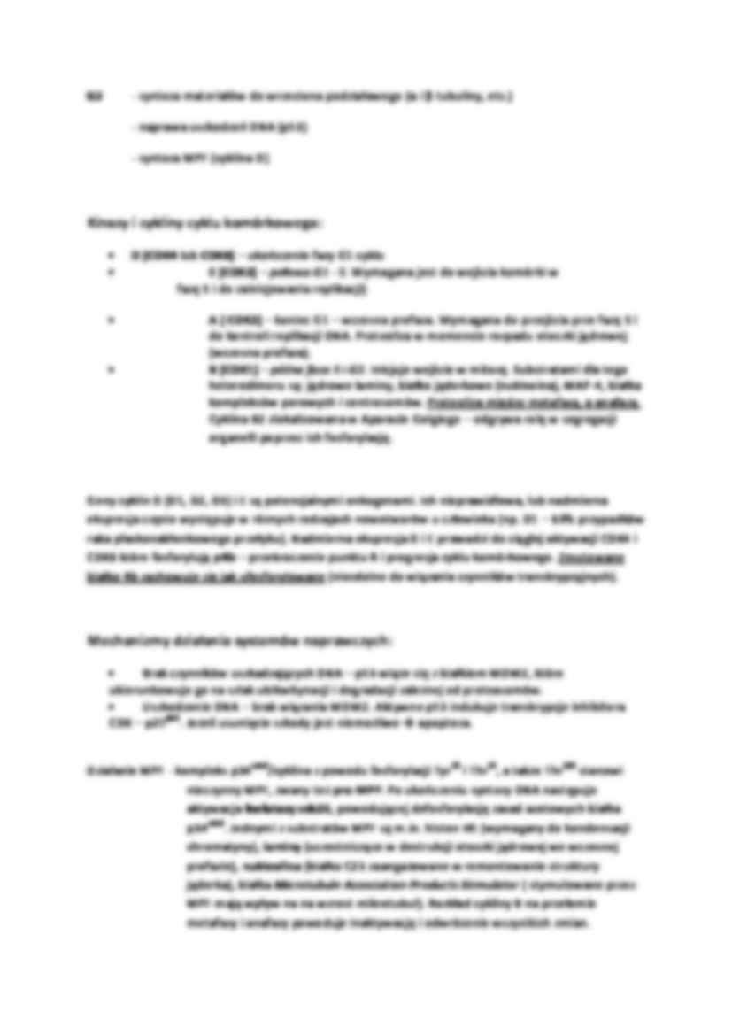 Cykl komórkowy u eucaryota - wykład - strona 2