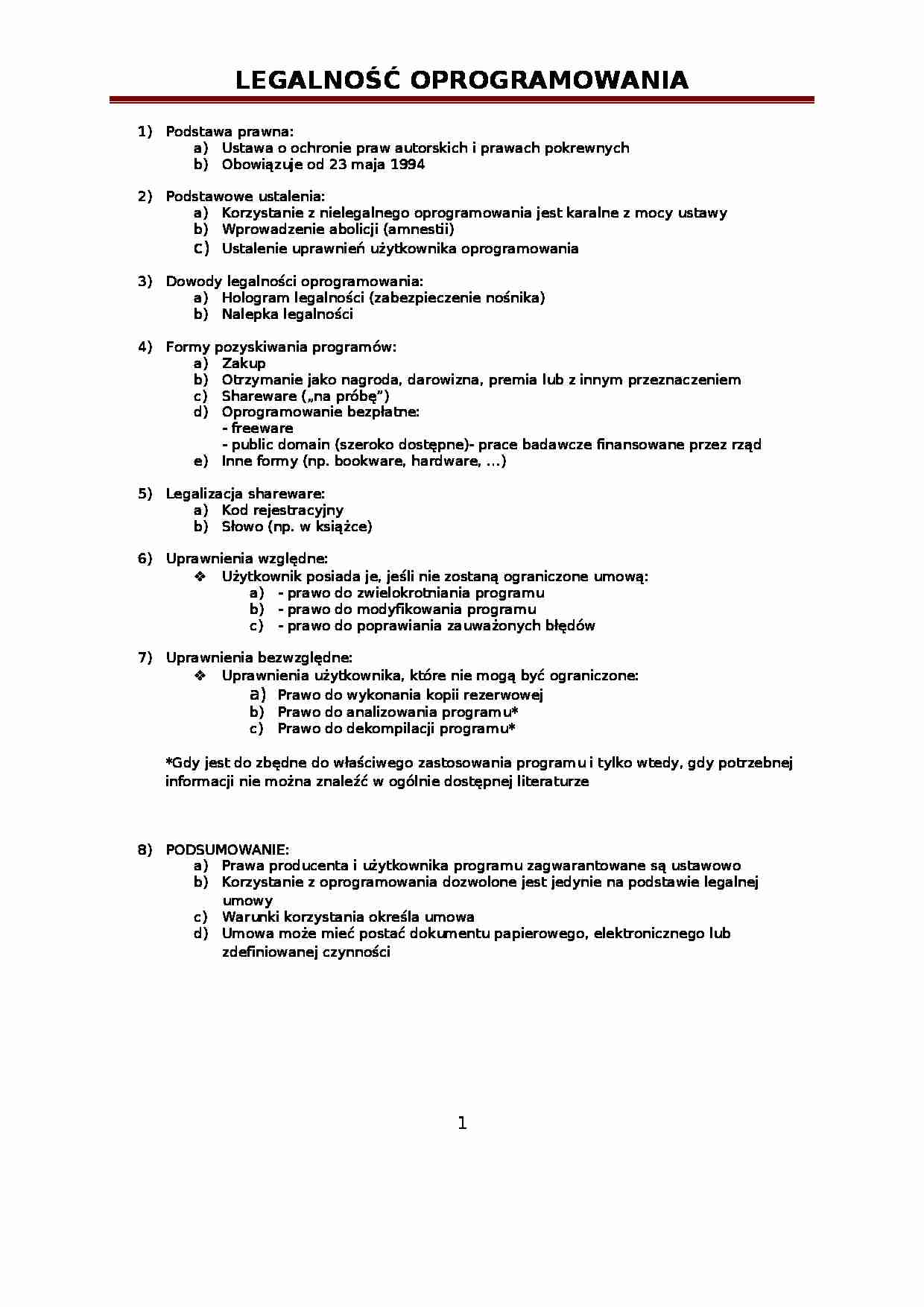 Technologia Informacyjna - strona 1