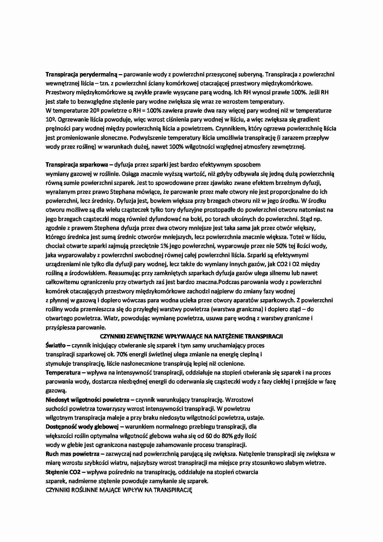 Transpiracja perydermalna - omówienie - strona 1