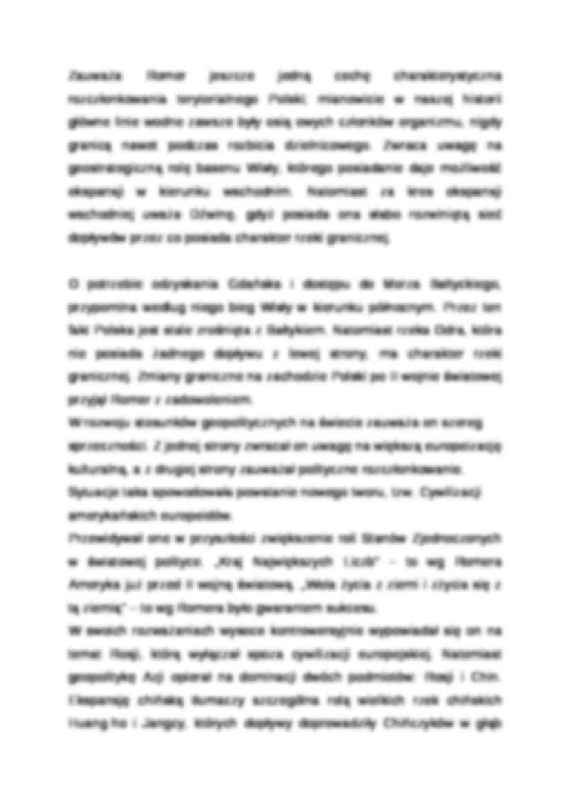 Wykład - Koncepcje geopolityczne Eugeniusza Romera - strona 2