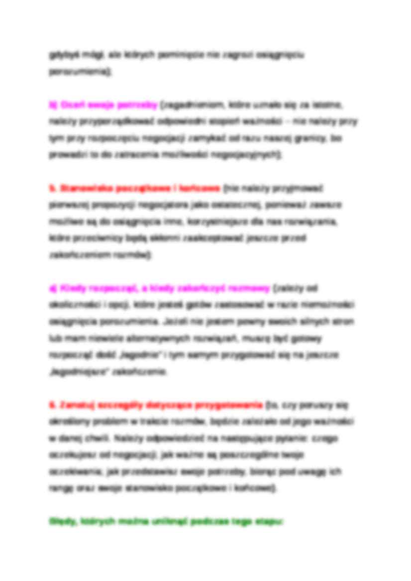 Wykład - etapy negocjacji - strona 2