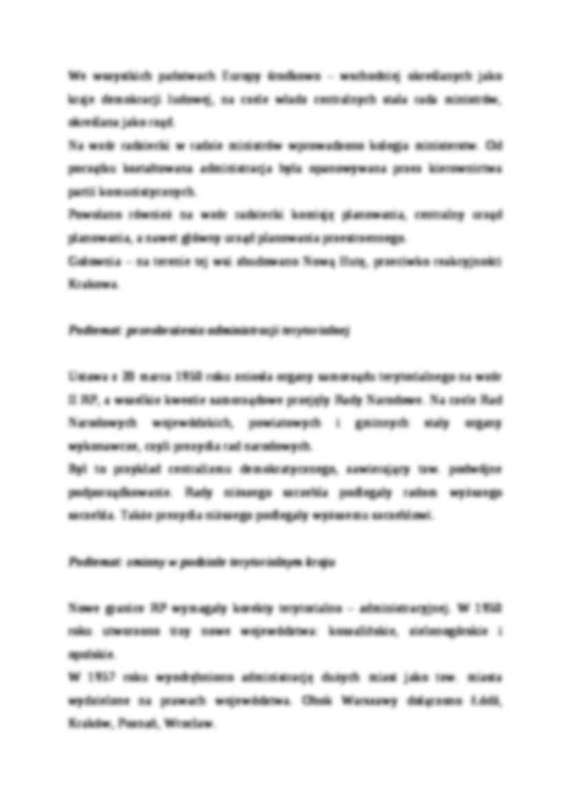 Wykład - Administracja w Polsce po II wojnie światowej - strona 2