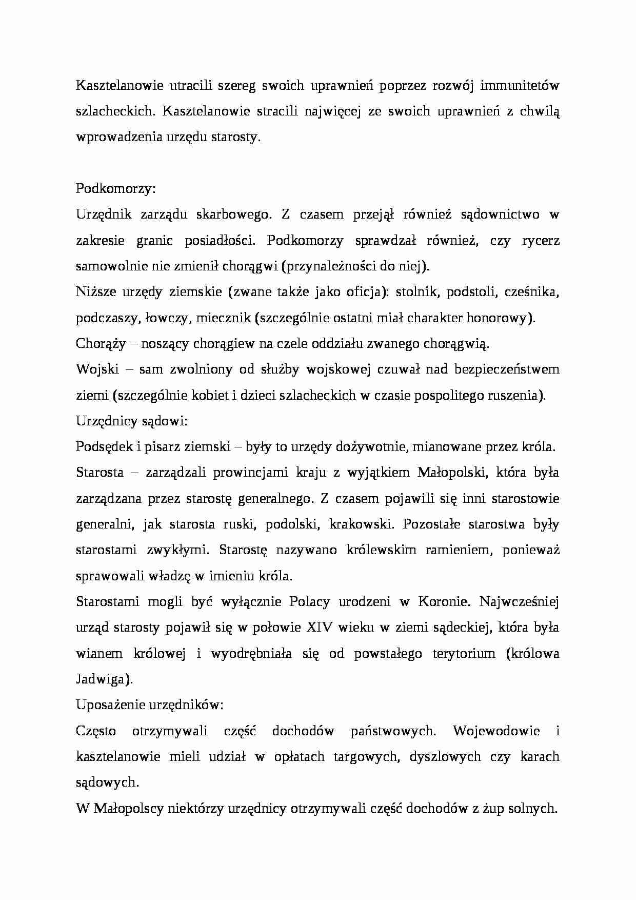 Wykład - utrata uprawnień Kasztelanów - strona 1