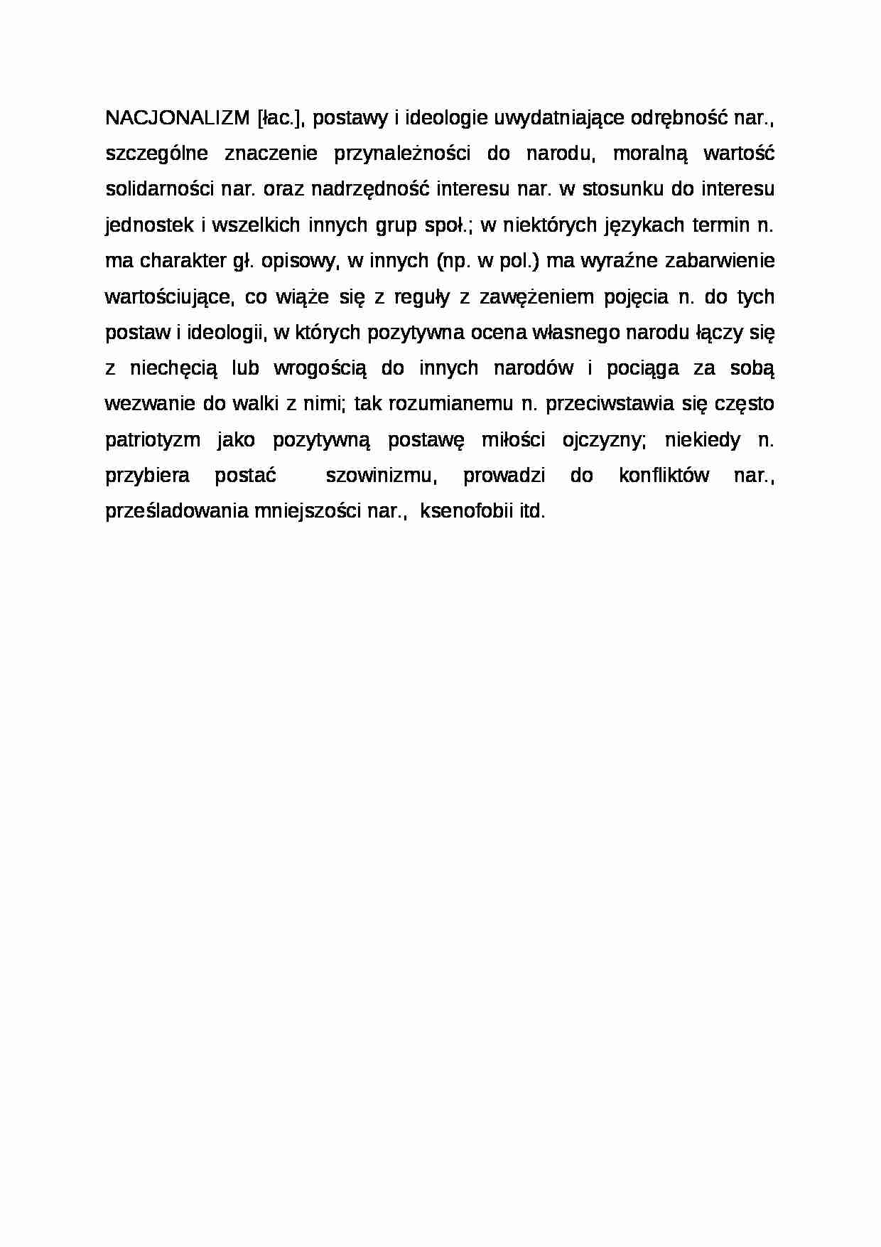 Wykład - nacjonalizm - strona 1