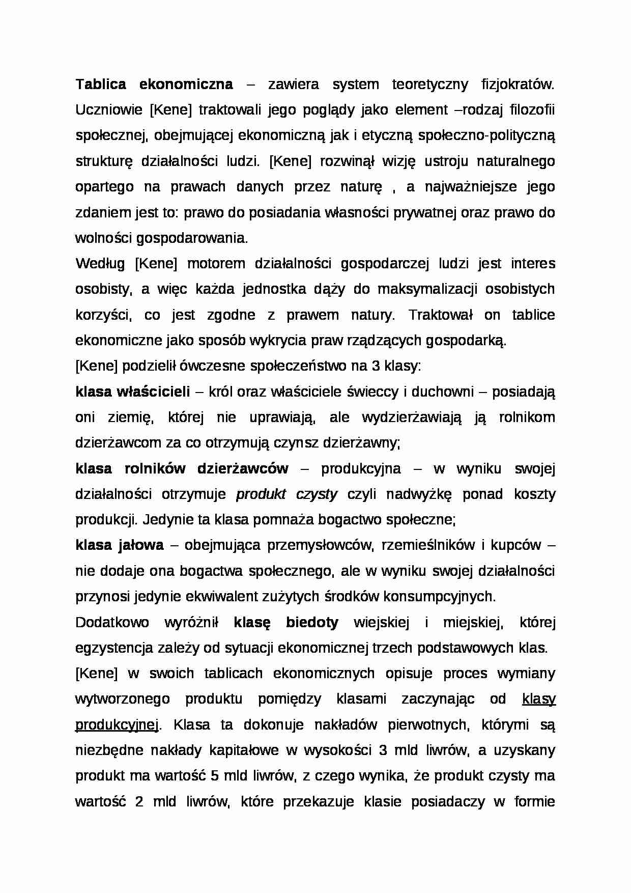 Wykład - Tablica ekonomiczna - strona 1