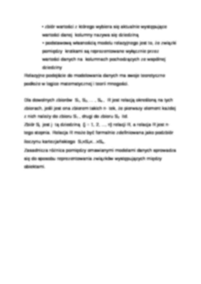 Wykład - modele danych - strona 2