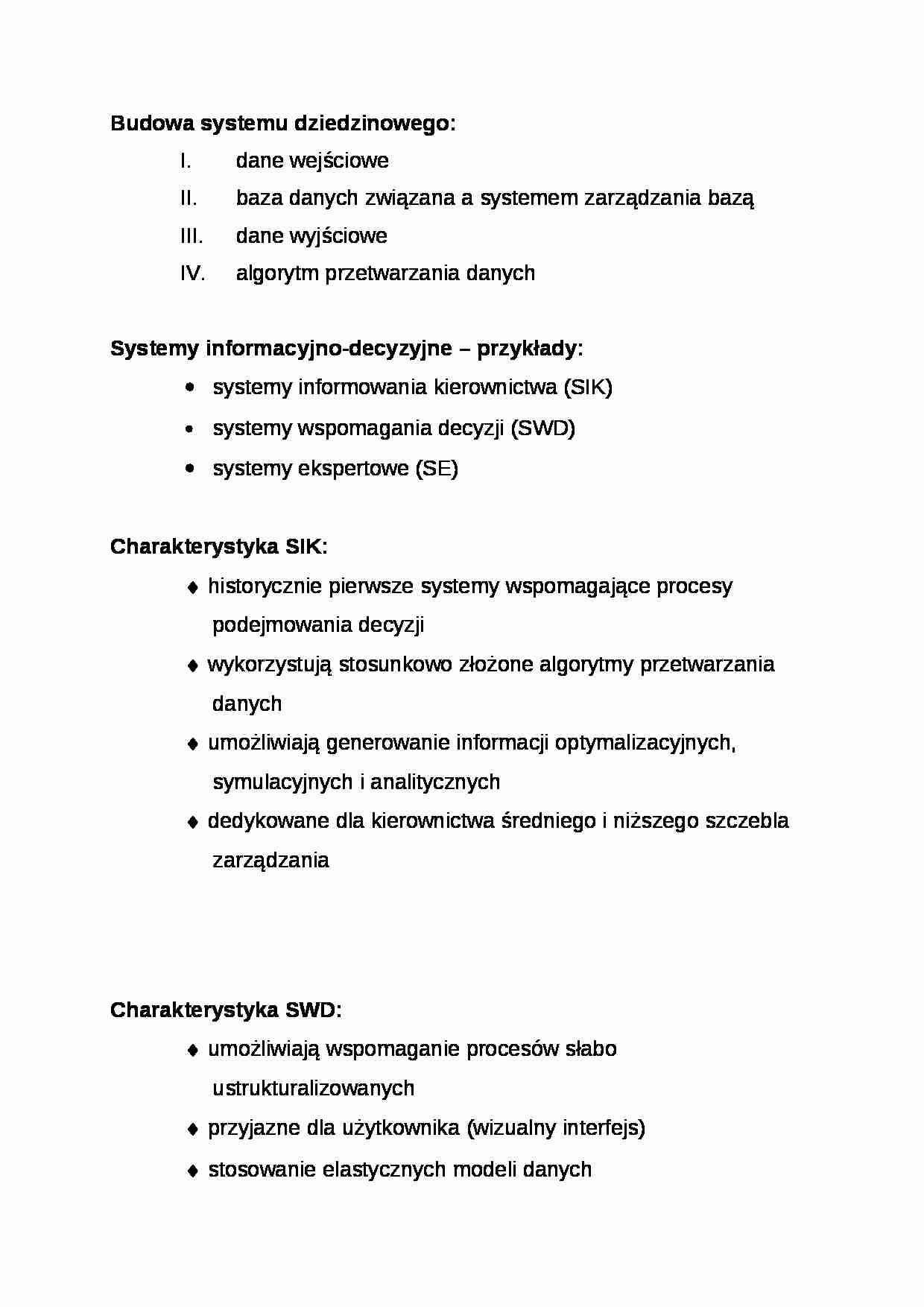 Wykład - Budowa systemu dziedzinowego - strona 1