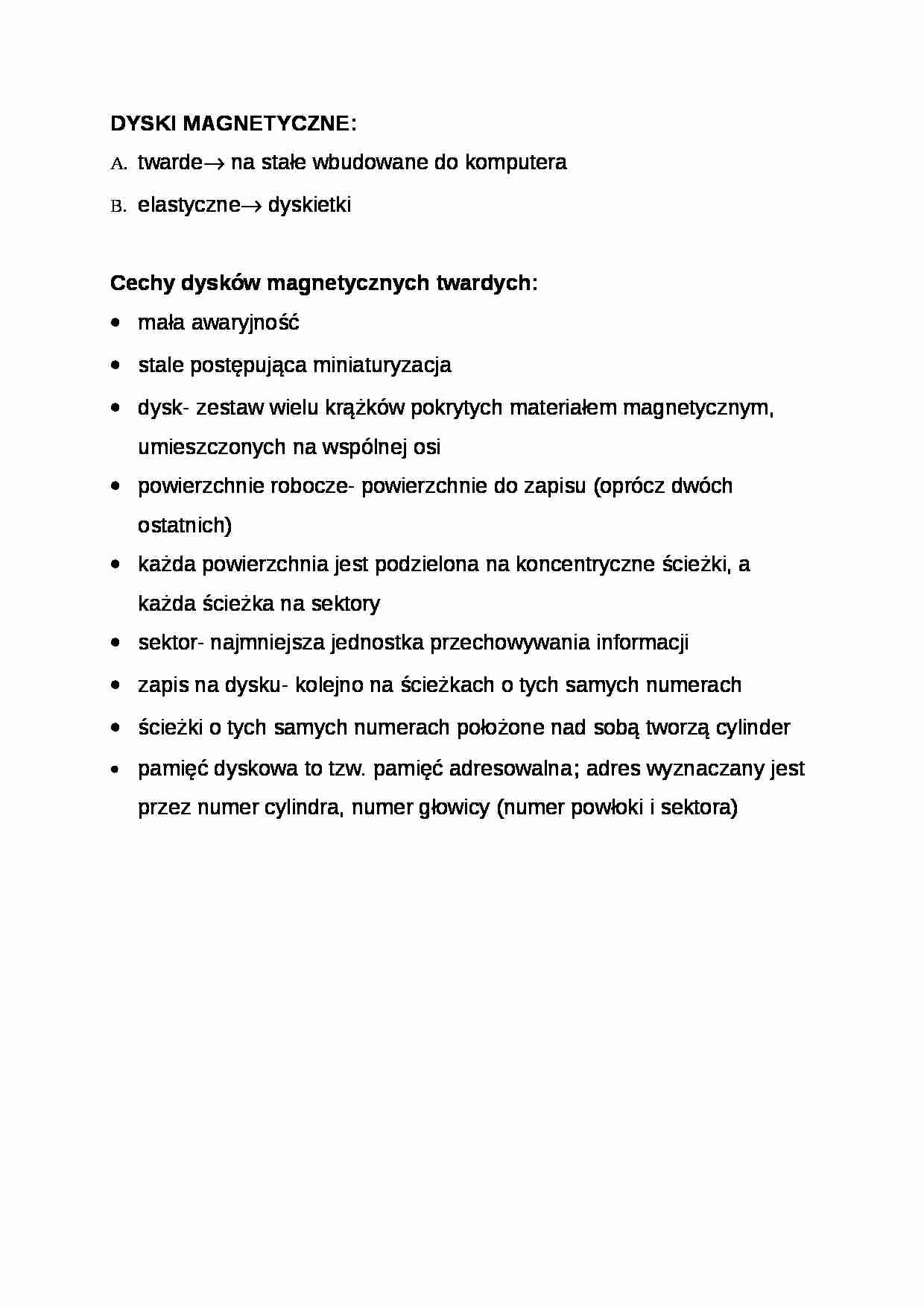 Wykład - dyski magnetyczne - strona 1