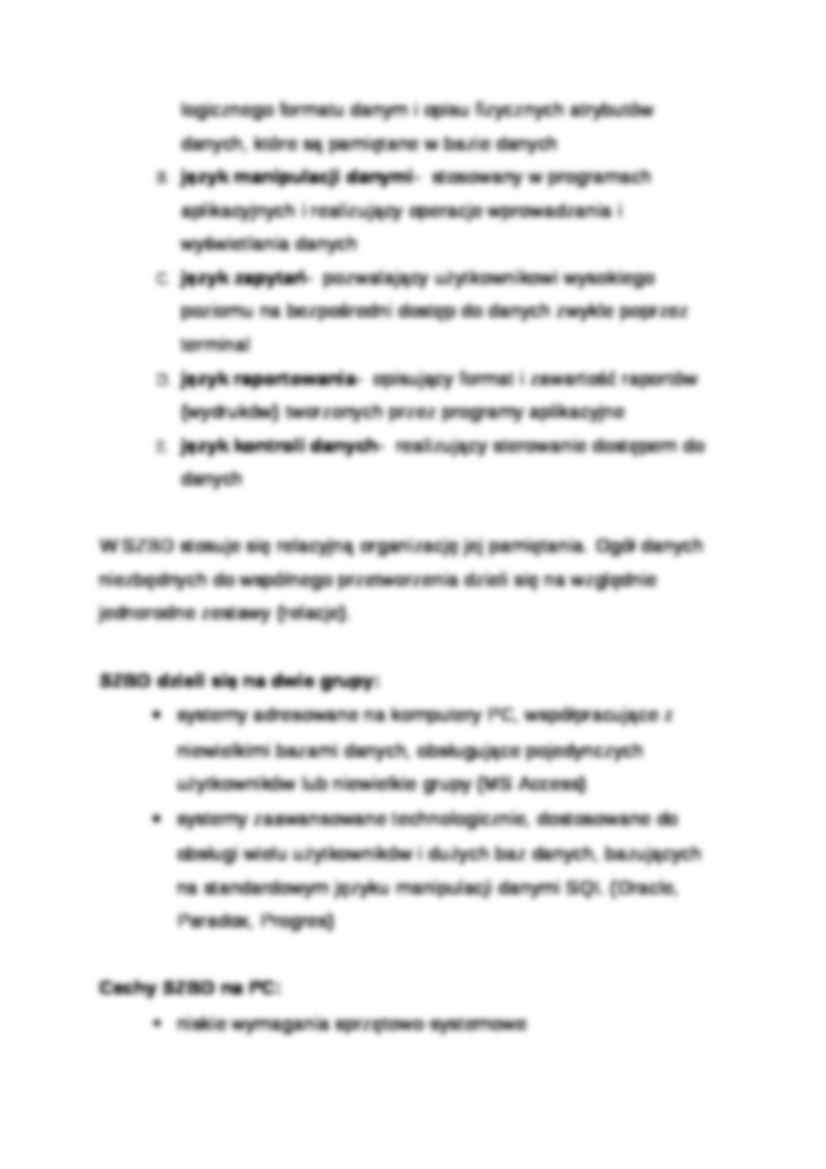 Wykład - Systemy zarządzania bazami danych - strona 2