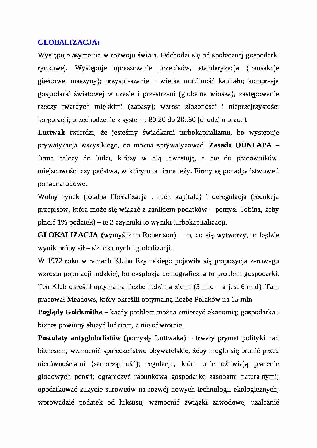 Wykład - globalizacja - strona 1