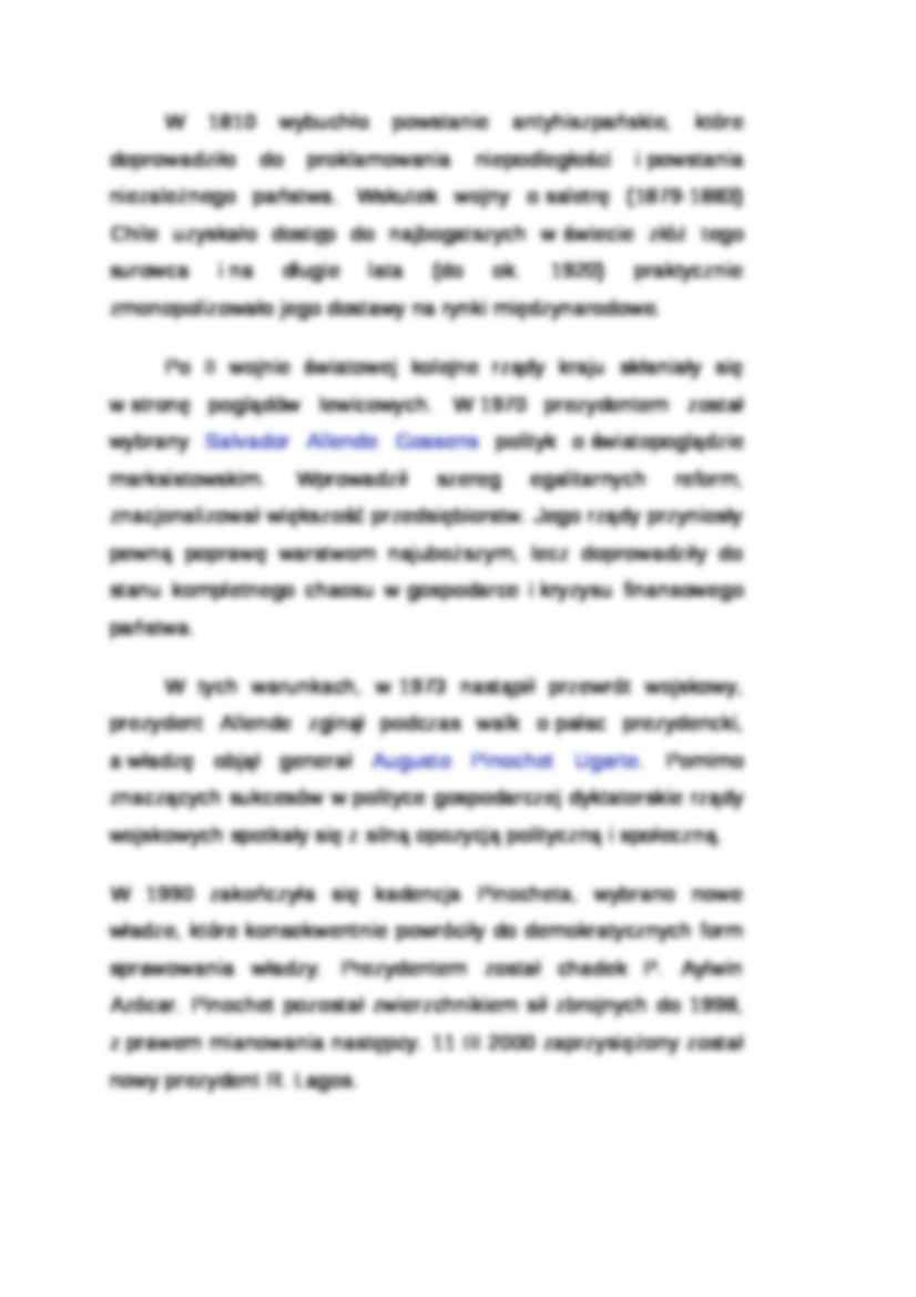 Wykład - historia i ustrój polityczny Chile - strona 2