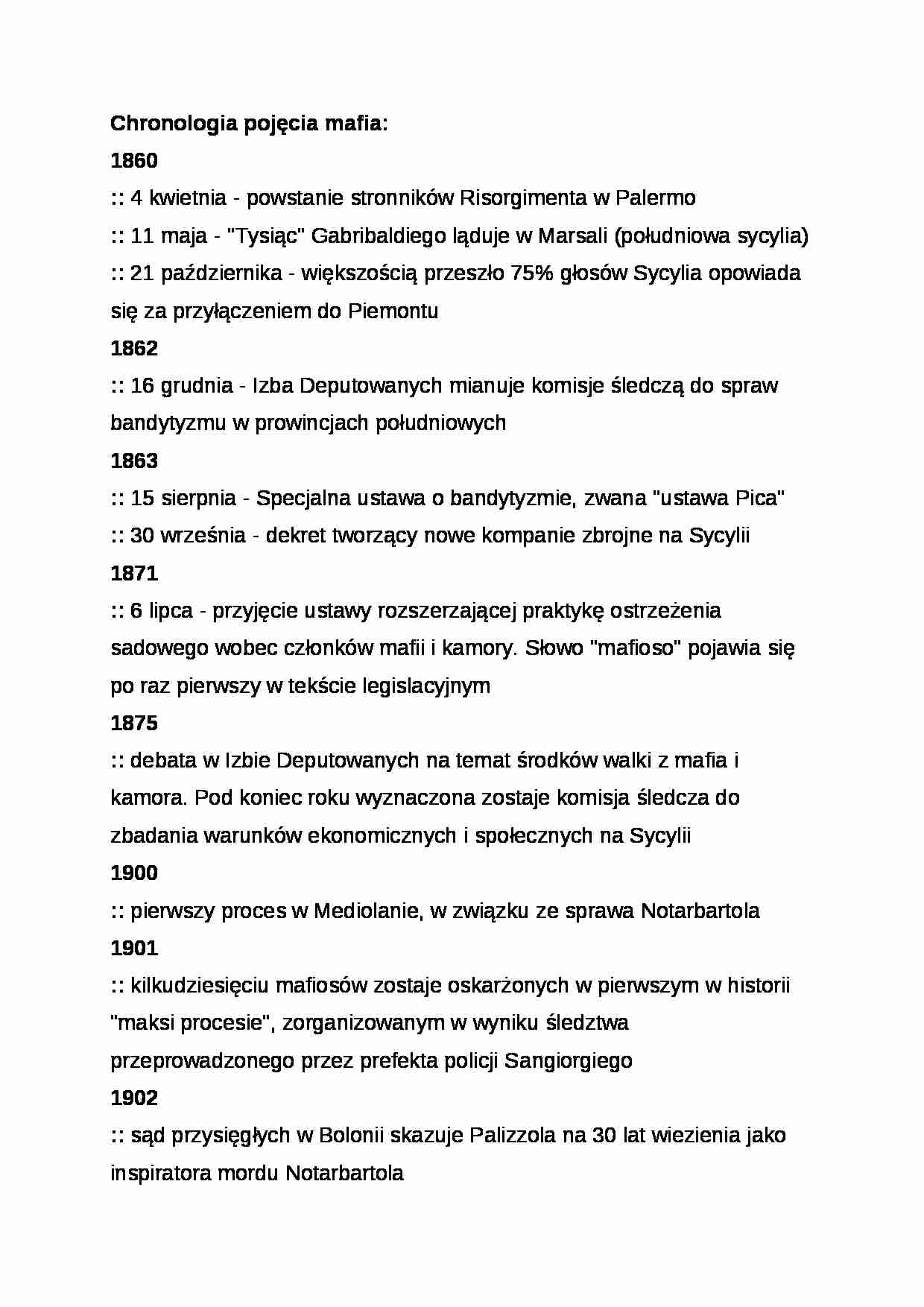Wykład - pojęcia o mafii - strona 1