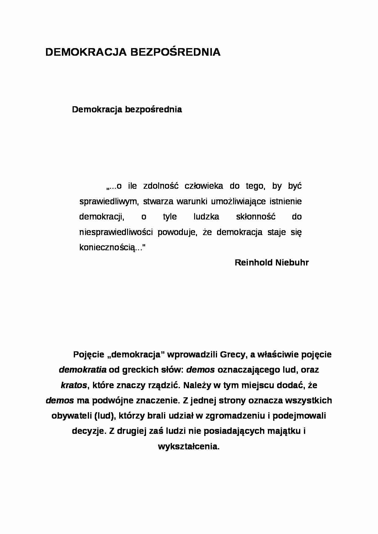 Wykład - demokracja bezpośrednia - strona 1