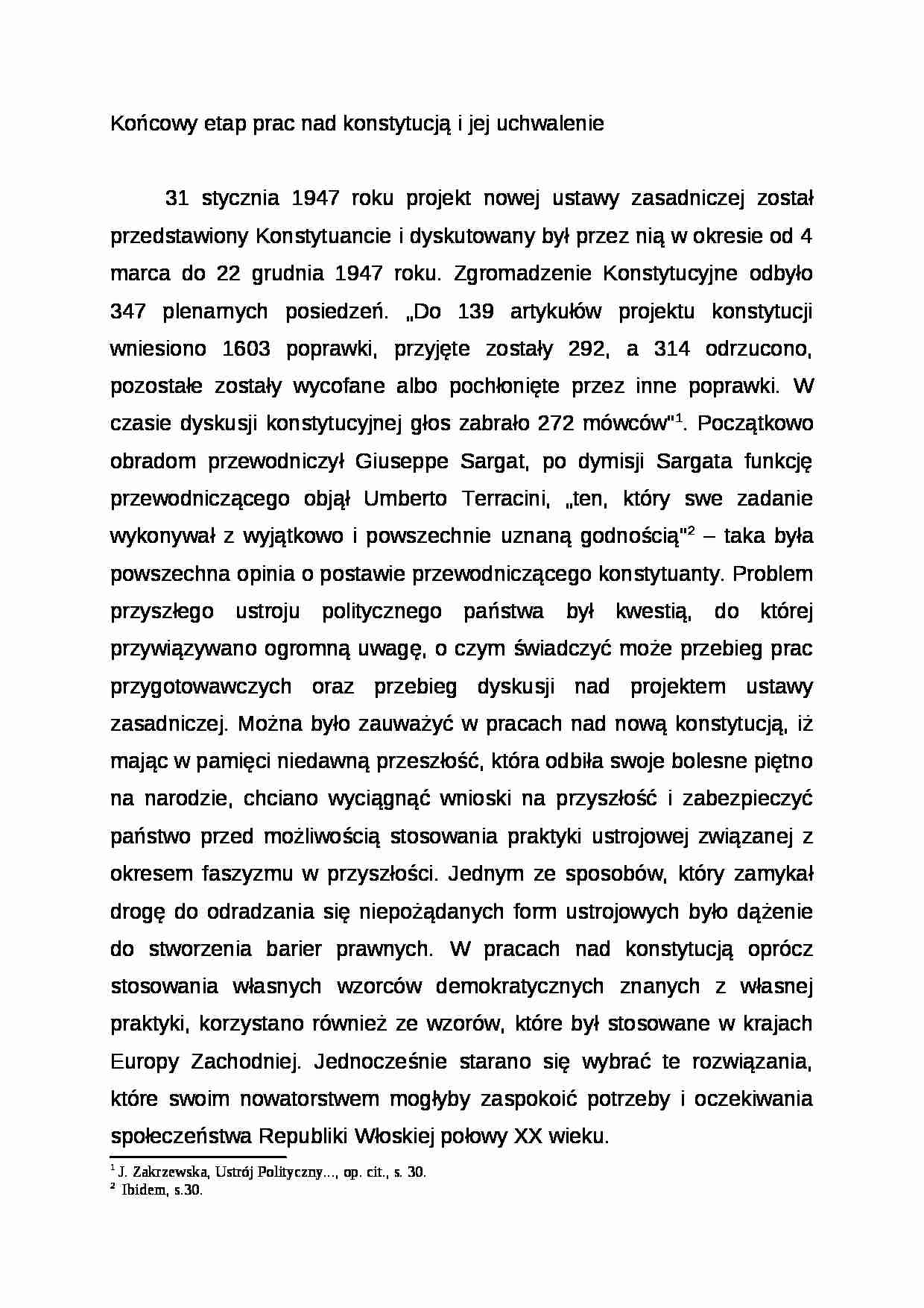 Wykład - Końcowy etap prac nad konstytucją i jej uchwalenie - strona 1