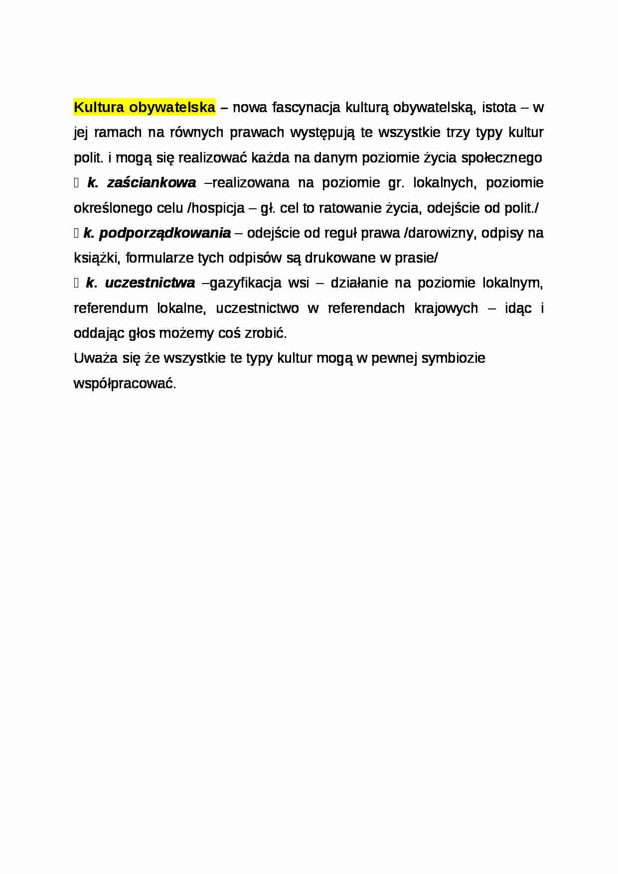 Wykład - Kultura obywatelska - strona 1