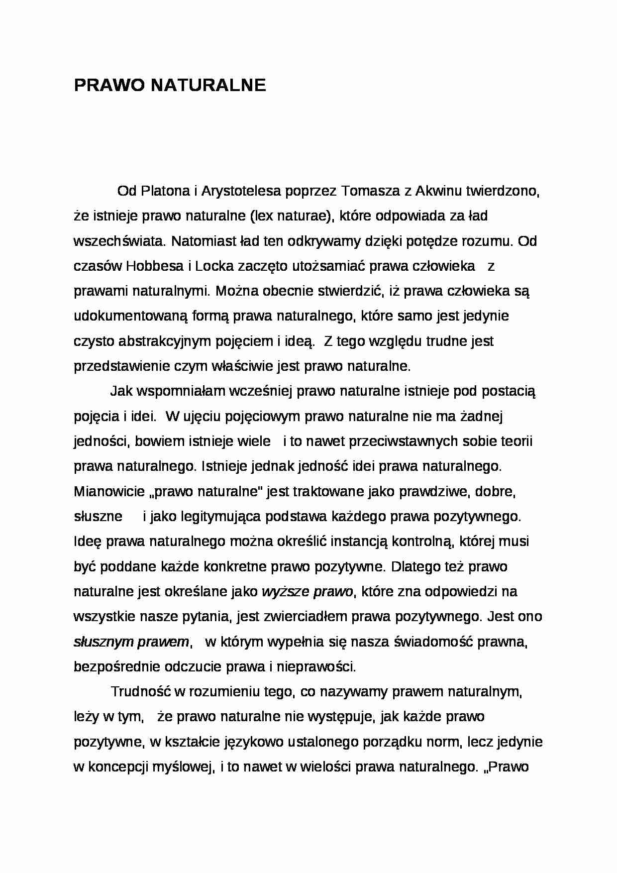 Wykład - prawo naturalne - strona 1