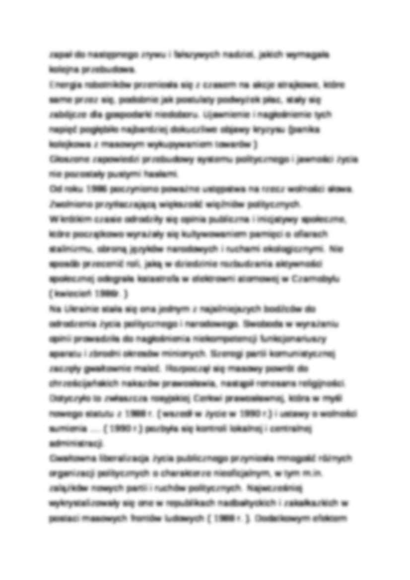 Wykład - sytuacja ZSRR za czasów Gorbaczowa - strona 3