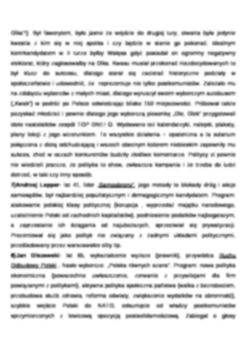 Wykład - wybory prezydenckie 1995 rok - strona 3