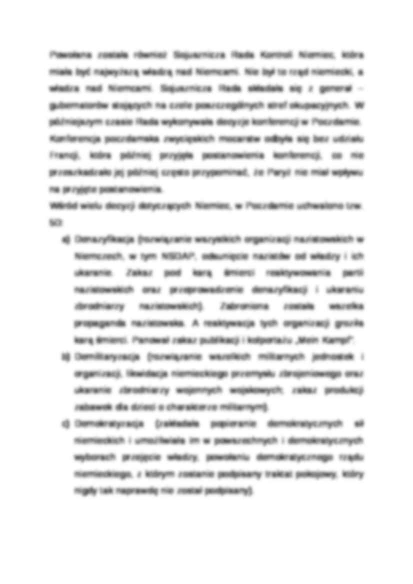 Wykład - Stosunek zwycięskich mocarstw do problemu niemieckiego po II wojnie światowej - strona 3