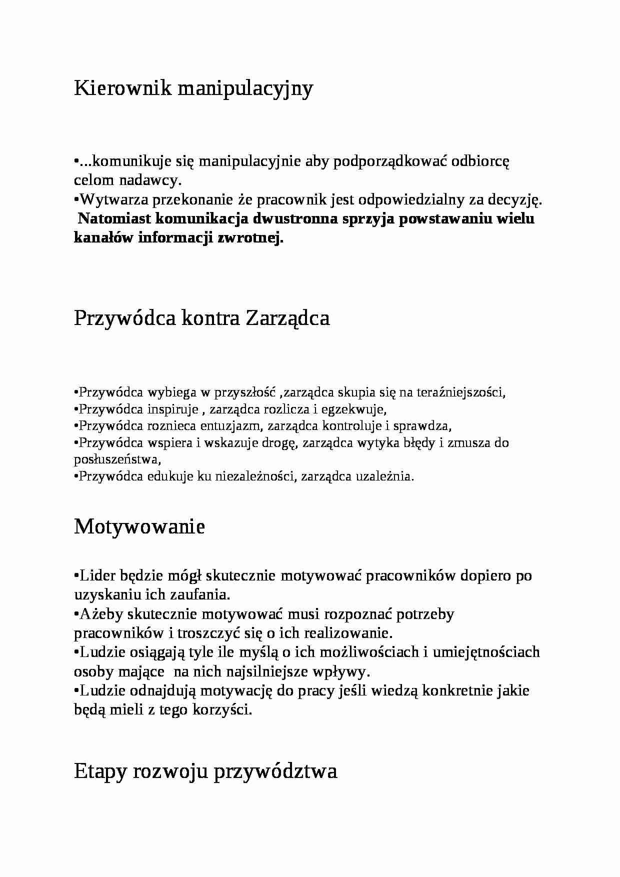 Wykład - Kierownik manipulacyjny - strona 1