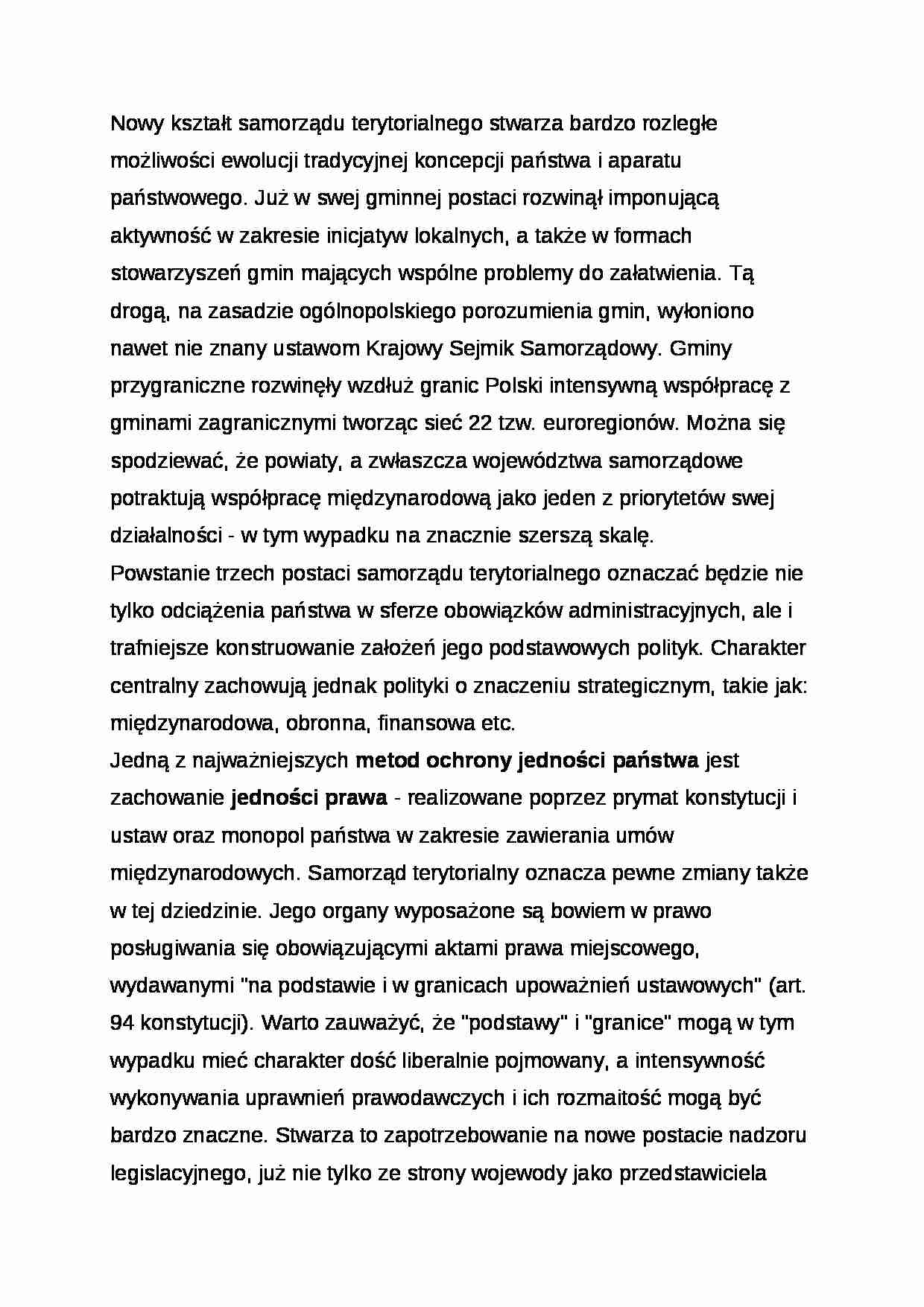 Wykład - Nowy kształt samorządu terytorialnego - strona 1