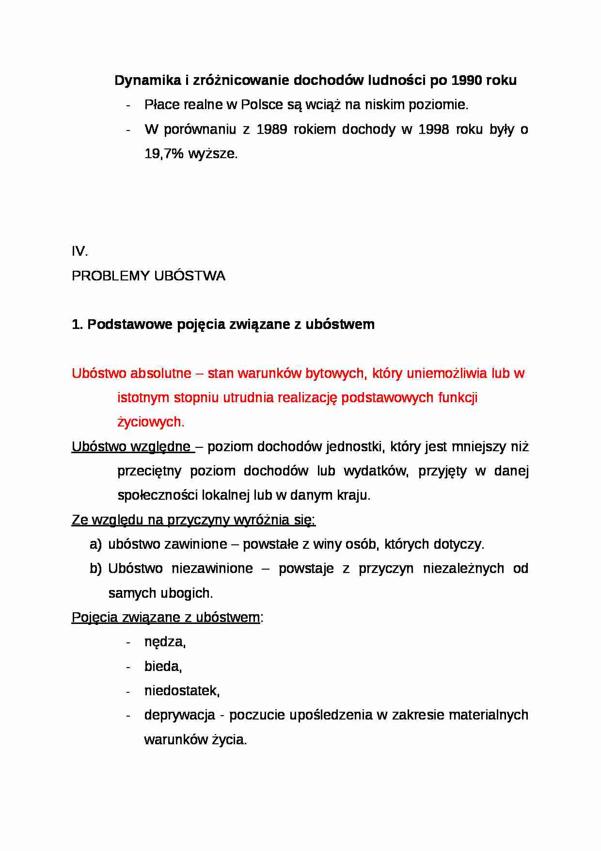 Wykład - Ubóstwo - strona 1