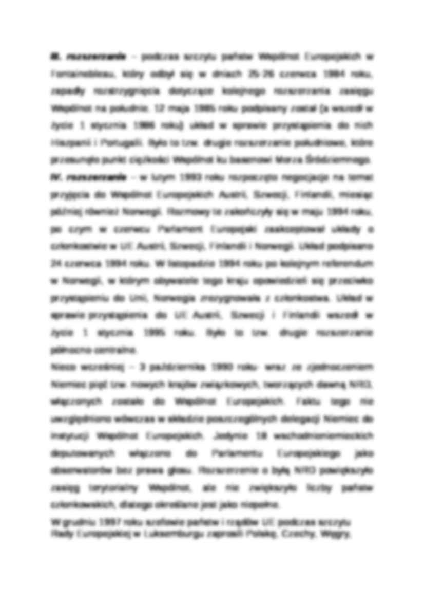 Wykład - Rozszerzania terytorialne Wspólnot Europejskich - strona 2