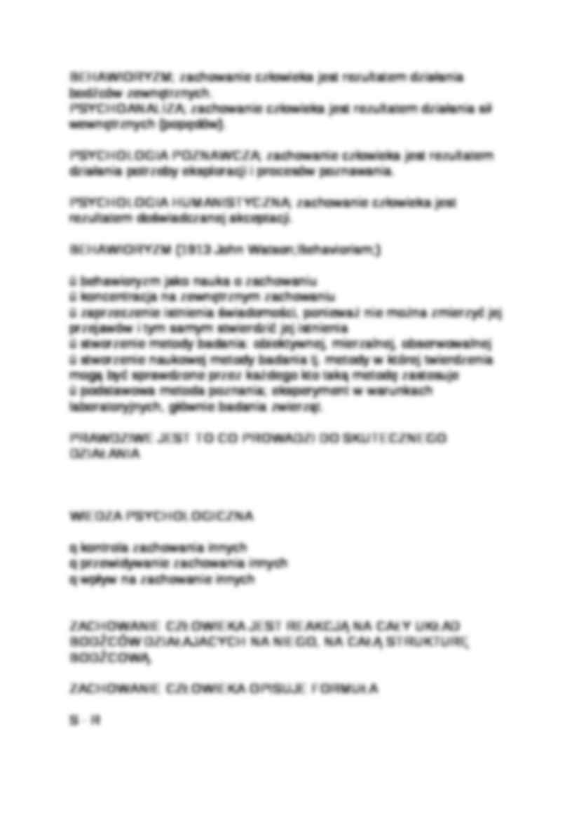 Wykład - podstawowe nurty w psychologii - strona 2