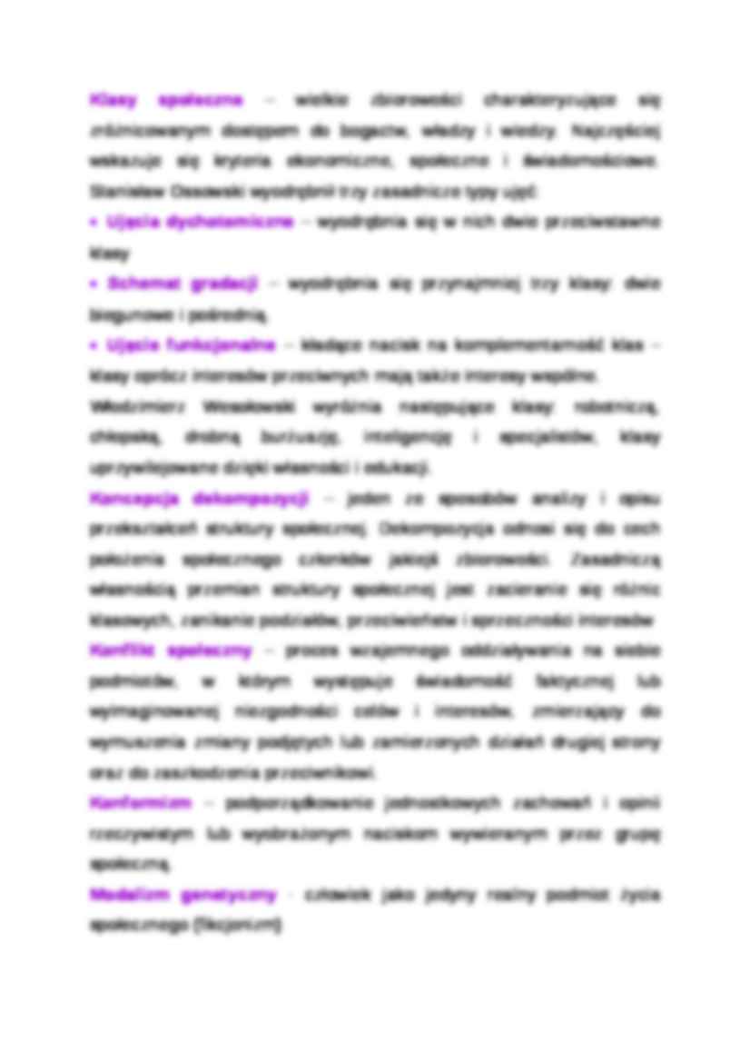 Wykład - pojęcia socjologiczne - strona 3