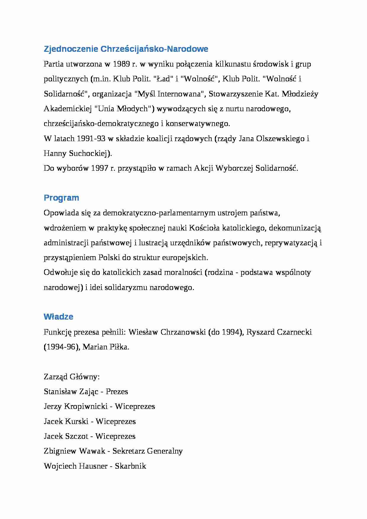 Wykład - Ruchy narodowe - strona 1