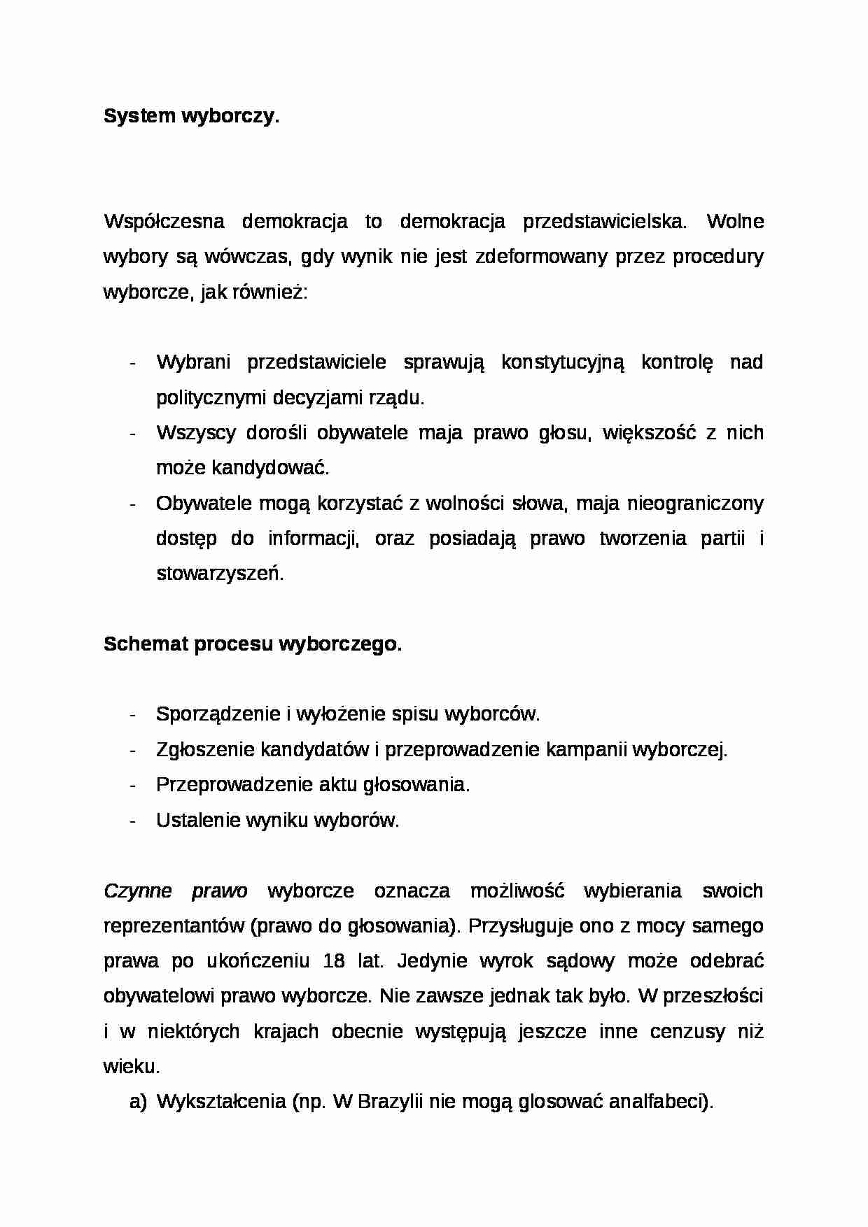 Wykład - System wyborczy - strona 1