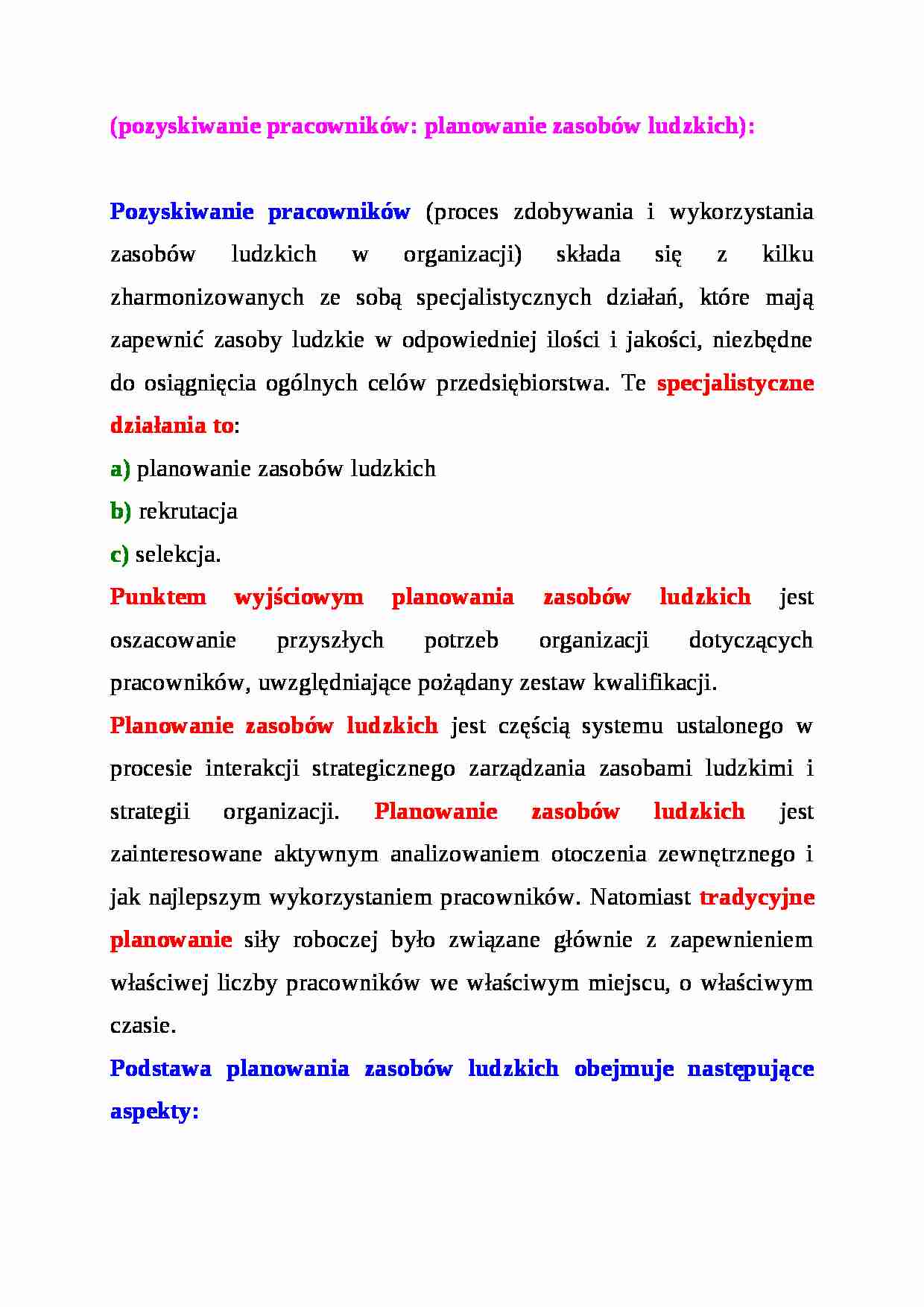 Wykład - pozyskiwanie pracowników - strona 1