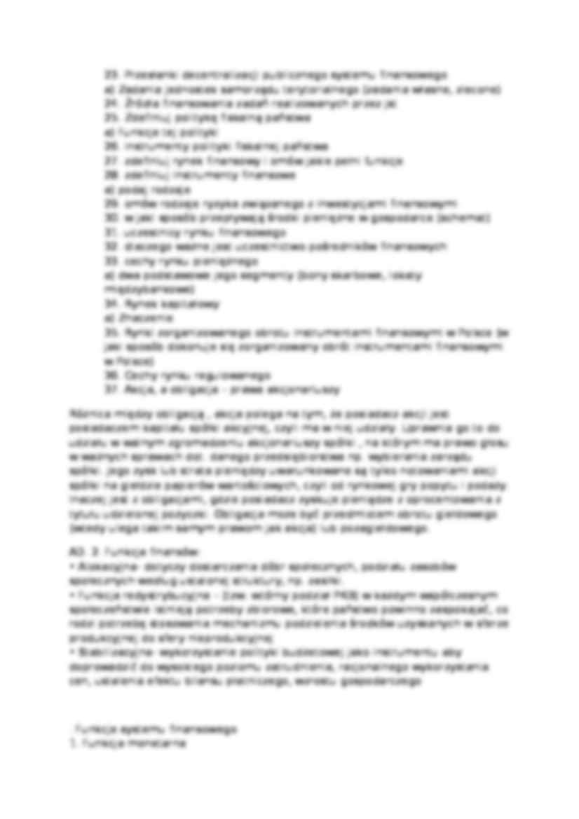 Podstawy finansów - pytania zaliczeniowe  - strona 2